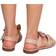 Shein Girls Strappy Braided Bowknot Decor Flat Sandals