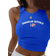 Shein Womens YK Dominican Republic Flag Cropped Tank Top Summer