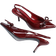 Shein Women's Party Heels, Bow Decor High Heels, Burgundy Elegant, Wine Glass Pointed Toe Pumps, High Stiletto Heels, Fashion Vintage Spring/Autumn Slip-On Pointed Toe Pumps Valentines