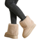 Shein 1pair Women's Solid Color Mid-Calf Furry Snow Boots With Thick PVC Soles, Fur Trimmed Top, Cozy And Warm, Autumn And Winter