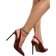 Shein Women Mirror Glossy Material Thin High Heel 2024 New Wine Red High Heel Pumps