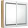 vidaXL LED Bathroom Mirror Cabinet Oak 80 x 12 x 68 cm