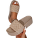 Shein New Summer Ladies Fashionable Wave Pattern ThickSoled HeightIncreasing Apricot Color Slippers For Outdoor Beach Comfort