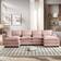 Latitude Run Multi Color U Shape Sectional 110" Sofa 111" 4 Seater