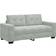 vidaXL Loveseat Ljusgrå 140 cm Sammet Soffa 181cm