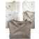 H&M Cotton Bodysuits 5-pack - Beige/White (0827318018)