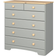 Ebuy24 Nilon 6 Schubladen Grau Golden Kommode 84x88cm
