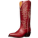 Tecovas Women's The Annie Cowgirl Boots, Snip Toe, 14" Shaft, Scarlet, Bovine, 2" Heel