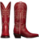 Tecovas Women's The Annie Cowgirl Boots, Snip Toe, 14" Shaft, Scarlet, Bovine, 2" Heel