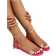 Shein Women Flat Sandals Peep Toe Ankle Chain - Transparent