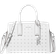 Michael Kors Laila Small Studded Leather Satchel - White