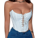 Shein Y2K Asymmetrisches Strukturiertes Geschnürtes - Floral