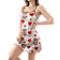 Shein Women's Spaghetti Straps Bear Heart Print Nightgown - Casual