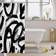 Shein 1pc Modern Artistic Shower Curtain Waterproof Fabric Bathroom Divider Anti-Mold Wet & Dry Separation Shower