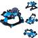 Costway 4-in-1 Baby Walker Blue