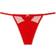 Victoria's Secret Stretch Cotton Dot Mesh V String Panty - Lipstick