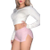 Shein Y2K Fashionable Sweet Low Waist Shorts - Pink