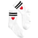 Shein 1pair Kids Striped & Heart Pattern Crew Socks For Daily Life
