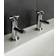 Nes Home Chrome Twin Hot and Cold Bath Taps Silver