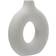 Living and Home 13cm W 14cm H White Nordic Style Donut Shape Ceramic Vase 14cm