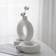 Living and Home 13cm W 14cm H White Nordic Style Donut Shape Ceramic Vase 14cm