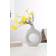 Living and Home 13cm W 14cm H White Nordic Style Donut Shape Ceramic Vase 14cm