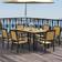 OutSunny 6 Seater Aluminium Garden Natural Patio Dining Set