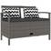 OutSunny 160L Rattan Storage Grey Garden Bench