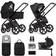 Venicci Upline 2 Travel System with Tiago 360 Car Seat and Isofix Base