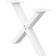 vidaXL Soffbordsben X-formade 2 st Vit 60x(30-31) cm Stål Bordsben