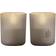 Uyuni LED Glas Stumpenkerze 6x7 cm Sandstone LED-Licht 7cm 2Stk.