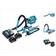Makita DCL 184 RT Akku Staubsauger 18 V 54 mbar 0,5 l 2x Akku 5,0 Ah Ladegerät