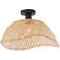 QAZQA Art Deco Taklampa Svart Med Naturlig Bambu 40 cm Alka Pendellampa 40cm