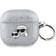 Karl Lagerfeld Monogram & Choupette Head Case for AirPods 4 Silver
