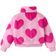 Shein Young Girls Sweet And Cute HeartShape Faux Fur Zipper Jacket For Daily Casual And Outdoors Autumn Winter