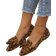 Shein Women's Autumn New Outdoor Flat Shoes With Butterfly Knot, Leopard Print, Soft Sole For Daily Work, Driving, And Casual Wear