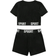 Shein Girls Letter Tape Detail Tee and Cycling Shorts Set