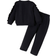 Shein pcsSet Toddler Girls Casual Knitted Solid Color Long Sleeve Top With Pleated Lace Beaded Detailing And Solid Color Pants Spring And Autumn