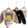 Shein pcs Unisex BabyToddler AllMatch Pullover Sweatshirts With Cute Cartoon Face Pattern In Black White And Khaki Suitable For Autumn And Winter