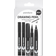 Panduro Hobby tuschpennor 0.5 mm, 1 mm, penselspets, 4 mm kiselspets och 1 mm rund spets, svart, 5-pack