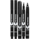 Panduro Hobby tuschpennor 0.5 mm, 1 mm, penselspets, 4 mm kiselspets och 1 mm rund spets, svart, 5-pack