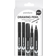 Panduro Hobby tuschpennor 0.5 mm, 1 mm, penselspets, 4 mm kiselspets och 1 mm rund spets, svart, 5-pack