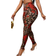 Shein Red Rose Leopard Pattern Digital Print Skinny Leggings Versatile IndoorOutdoor Wear