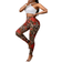 Shein Red Rose Leopard Pattern Digital Print Skinny Leggings Versatile IndoorOutdoor Wear
