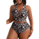 Shein Plus Size Sexy Leopard Print Tankini Swimsuit Set - Summer Beach