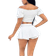 Shein Summer Vacation Outfits Princess Sleeves Ruffle Holiday White Two Piece Set Short Sets