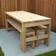 Forest Garden Wooden Table and Benches 5'11 x 2'6 Patio Dining Set
