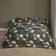 OHS Floral Botanics Set, Black/Green - King Duvet Cover Green, Black (230x220cm)
