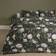 OHS Floral Botanics Set, Black/Green - King Duvet Cover Green, Black (230x220cm)