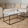 OHS With Metal Frame White Coffee Table 40x48cm